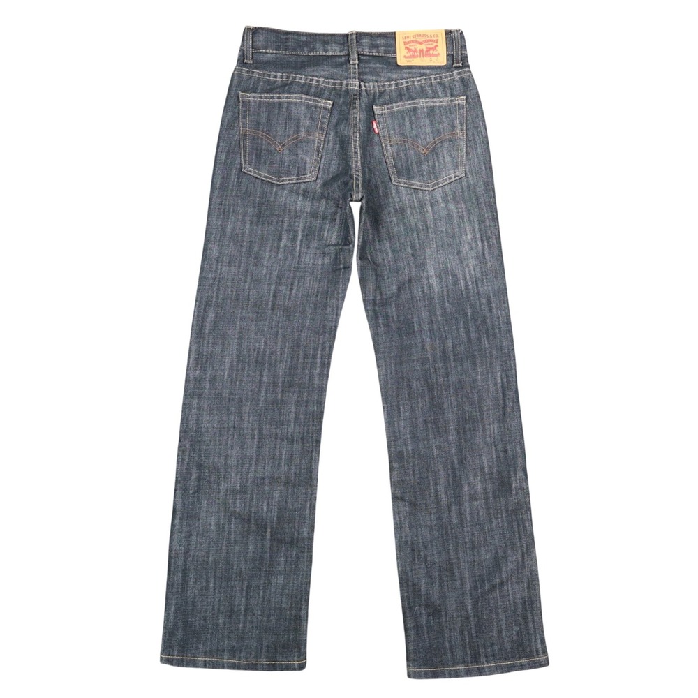 Levi's 505 Regular Jeans Boys Size 12 Reg W26 L27 Dark Wash Indigo Denim